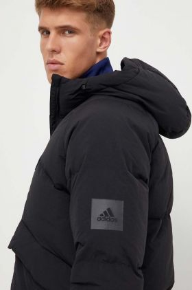 adidas geaca de puf barbati, culoarea negru, de iarna