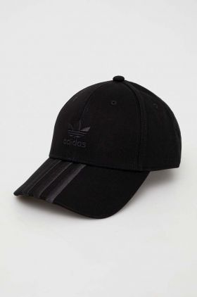 adidas Originals șapcă de baseball din bumbac culoarea negru, uni II0702