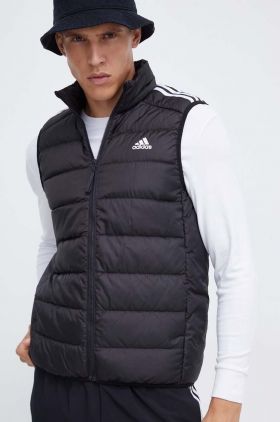 adidas vestă de puf bărbați, culoarea negru, de tranziție HZ5728