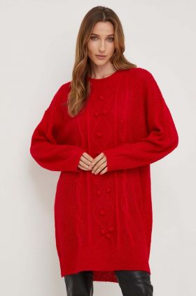 Answear Lab rochie culoarea rosu, mini, oversize