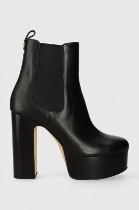 MICHAEL Michael Kors ghete chelsea de piele Natasha femei, culoarea negru, cu toc drept, 40F3NAME5L