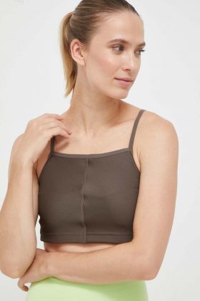 Reebok top de yoga culoarea maro