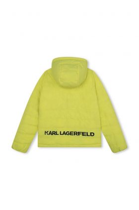 Karl Lagerfeld geaca reversibila pentru copii culoarea verde