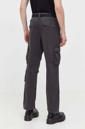 Abercrombie & Fitch pantaloni barbati, culoarea gri, cu fason cargo