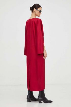 By Malene Birger rochie culoarea rosu, midi, oversize