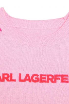 Karl Lagerfeld pulover copii culoarea roz