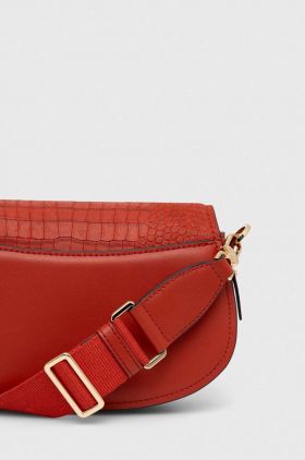 MICHAEL Michael Kors poseta de piele culoarea rosu