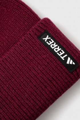 adidas TERREX caciula Multi culoarea bordo, din tricot gros