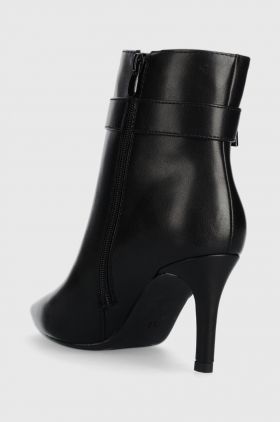 Answear Lab botine femei, culoarea negru, cu toc cui, izolare usoara
