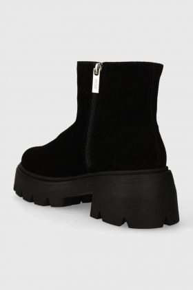 GOE cizme din piele intoarsa femei, culoarea negru, cu toc drept, MM2N4057.BLACK
