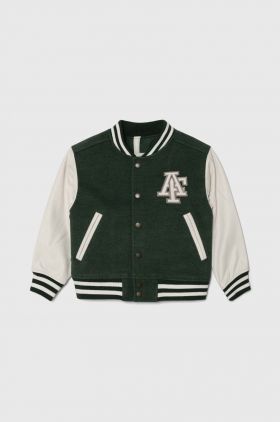 Abercrombie & Fitch geaca bomber pentru copii culoarea verde