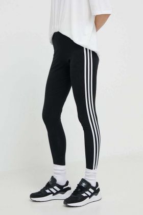 adidas Originals colanți 3 Stripes Tigh femei, culoarea negru, cu imprimeu  IB7383