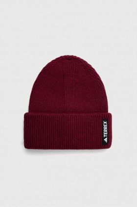 adidas TERREX caciula Multi culoarea bordo, din tricot gros