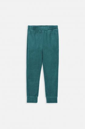 Coccodrillo pantaloni de trening pentru copii culoarea verde, neted