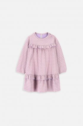 Coccodrillo rochie bebe culoarea violet, mini, drept