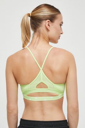 adidas Performance sutien sport Aeroreact culoarea verde, neted