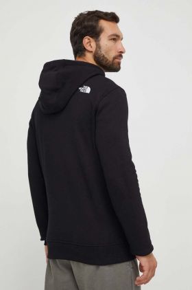 The North Face hanorac de bumbac Simple Dome bărbați, culoarea negru, cu glugă, cu imprimeu NF0A7X1JJK31