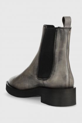 Copenhagen ghete chelsea de piele femei, culoarea gri, cu toc plat, CPH662 used vitello
