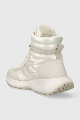 Blauer botine Daisy femei, culoarea alb, cu toc plat, izolat, F3DAISY08.NYP
