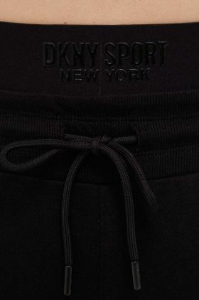 Dkny pantaloni de trening culoarea negru, neted