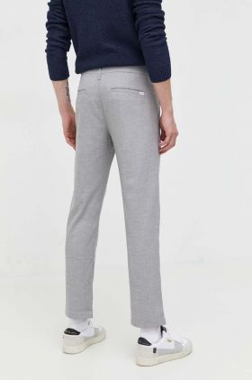 Hollister Co. pantaloni barbati, culoarea gri, mulata