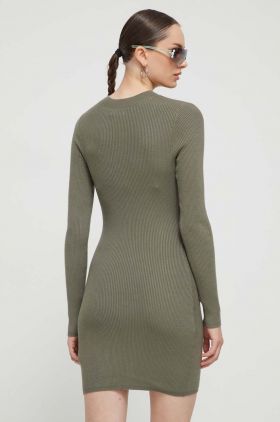 Hollister Co. rochie culoarea verde, mini, mulata