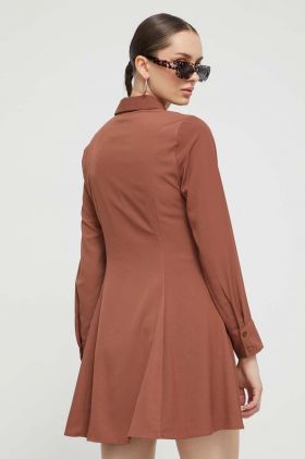 Abercrombie & Fitch rochie culoarea maro, mini, evazati