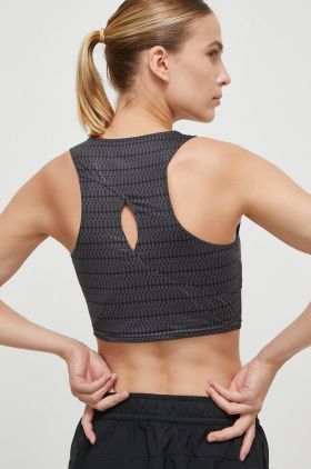 adidas Performance top de yoga Studio culoarea gri