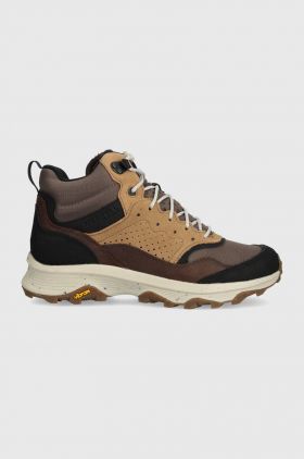 Merrell pantofi Speed Solo Mid WP barbati, culoarea maro