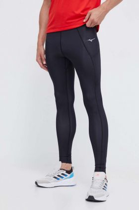 Mizuno leggins de alergare Core culoarea negru, neted