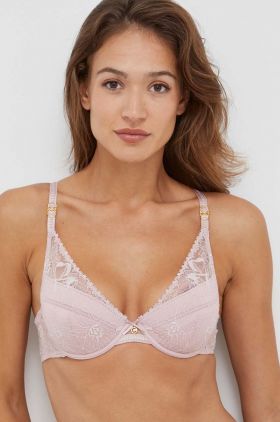 Chantelle sutien culoarea roz, dantela, neted