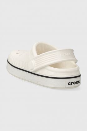 Crocs slapi copii 208479 Off Court Clog T culoarea alb