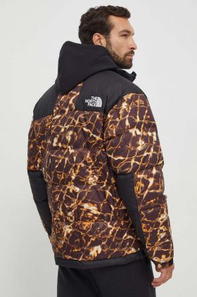 The North Face geacă de puf Lhotse Jacket bărbați, culoarea maro, de iarnă, oversized NF0A3Y23OS31