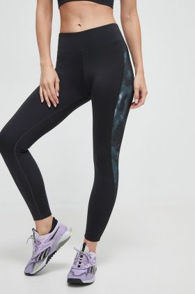 Reebok leggins de alergare culoarea negru, modelator