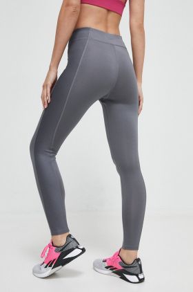 Reebok jambiere de yoga culoarea gri, neted