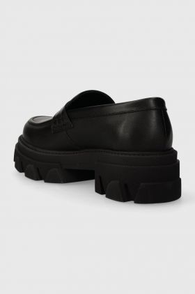 Alohas mocasini de piele Trailblazer femei, culoarea negru, cu platforma, S00190.25