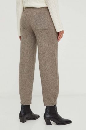 By Malene Birger pantaloni de lana Tevah culoarea bej, high waist