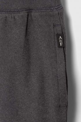 Abercrombie & Fitch pantaloni de trening pentru copii culoarea gri, neted