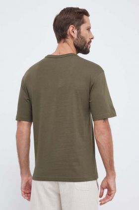 Reebok tricou din bumbac culoarea verde, cu imprimeu