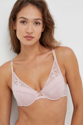 Chantelle sutien culoarea roz, dantela, neted