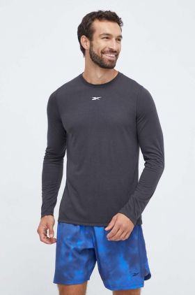 Reebok mânecă lungă de antrenament culoarea gri, neted