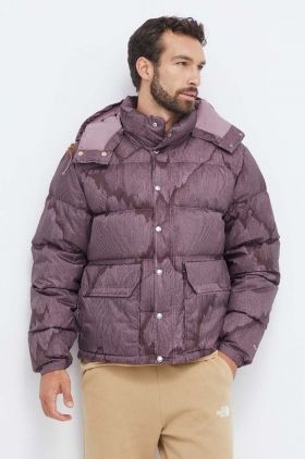 The North Face geaca de puf barbati, culoarea violet, de iarna