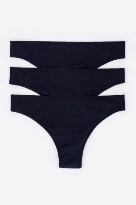 women'secret tanga 3-pack culoarea negru
