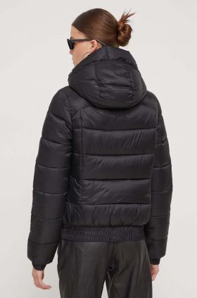 Superdry geaca femei, culoarea negru, de iarna