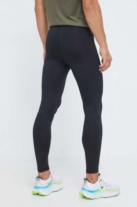 Reebok leggins de alergare Run Base Layer culoarea negru, neted