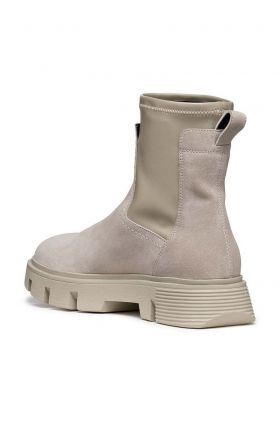 Geox cizme D VILDE C femei, culoarea bej, cu toc plat, D26UAC 022KB C5004