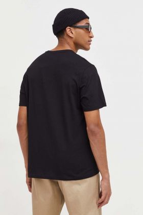 New Era tricou din bumbac culoarea negru, neted