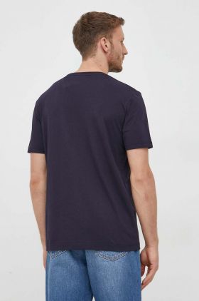 Gant tricou din bumbac culoarea albastru marin, cu imprimeu