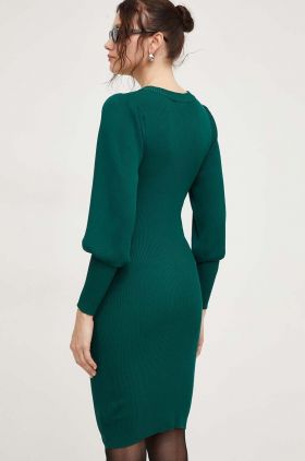 Answear Lab rochie culoarea verde, mini, mulata