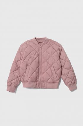 Abercrombie & Fitch geaca bomber pentru copii culoarea roz